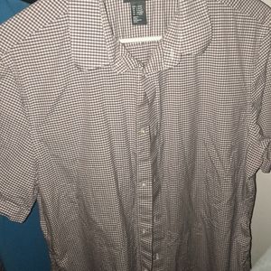 Men's H&M Short Sleeve Button Down L